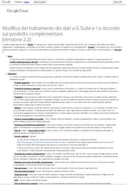 Modica del trattamento dei dati a G Suite e / o Accordo sul prodotto complementare (Versione 2.2)