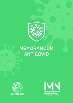 MEMORANDUM ANTICOVID - Istituto Mario Negri
