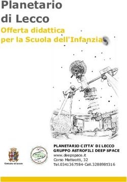 Planetario di Lecco Offerta didattica per la Scuola dell'Infanzia dell'Infanzia