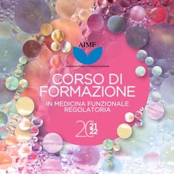 CORSO DI FORMAZIONE 21 22 - IN MEDICINA FUNZIONALE REGOLATORIA - Aimf HEALTH.it