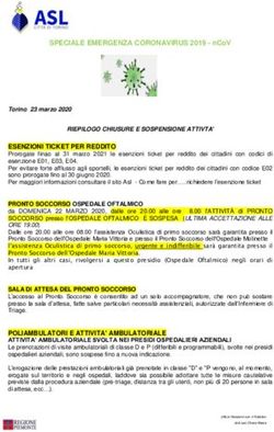 SPECIALE EMERGENZA CORONAVIRUS 2019 - NCOV - LA ...