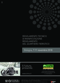 Il futuro, presente - REGOLAMENTO TECNICO DI MANIFESTAZIONE REGOLAMENTO DEL QUARTIERE FIERISTICO - Eima International
