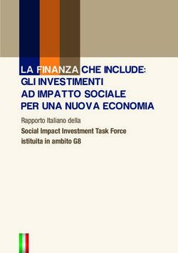 LA FINANZA CHE INCLUDE: GLI INVESTIMENTI AD IMPATTO SOCIALE PER UNA NUOVA ECONOMIA - Rapporto Italiano della Social Impact Investment Task Force ...