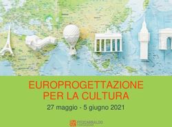 EUROPROGETTAZIONE PER LA CULTURA - 27 maggio - 5 giugno 2021 - FONDAZIONE ...