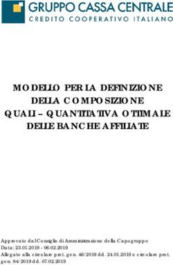MODELLO PER LA DEFINIZIONE DELLA COMPOSIZIONE QUALI - QUANTITATIVA OTTIMALE DELLE BANCHE AFFILIATE