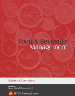 Food & Beverage Management - Business School Science & Economics - ISTUD