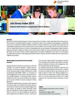 Job Stress Index 2015 - Foglio d'informazione 10 - Promozione Salute Svizzera