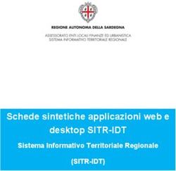 Schede sintetiche applicazioni web e desktop SITR-IDT - (SITR-IDT) Sistema Informativo Territoriale Regionale