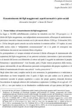 Il mantenimento dei figli maggiorenni: aspetti normativi e psico-sociali