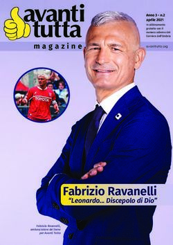 Fabrizio Ravanelli "Leonardo... Discepolo di Dio" - Anno 3 - n.2 aprile 2021 - AVANTI TUTTA!!!