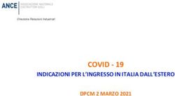 COVID - 19 INDICAZIONI PER L'INGRESSO IN ITALIA DALL'ESTERO DPCM 2 MARZO 2021 - ANCE Brescia