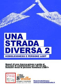 UNA STRADA DIVERSA 2 HOMELESSNESS E PERSONE LGBT - Report di una ricerca-azione e guida ai processi di cambiamento per servizi più inclusivi verso ...