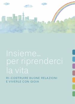 Insieme... per riprenderci la vita - RI-COSTRUIRE BUONE RELAZIONI E VIVERLE CON GIOIA - InfoHandicap.org