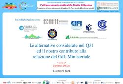 LE ALTERNATIVE CONSIDERATE NEL Q32 ED IL NOSTRO CONTRIBUTO ALLA RELAZIONE DEL GDL MINISTERIALE - TITOLO TEMA LOREM IPSUM DOLOR