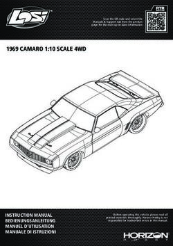 1969 CAMARO 1:10 SCALE 4WD - INSTRUCTION MANUAL BEDIENUNGSANLEITUNG MANUEL D'UTILISATION MANUALE DI ISTRUZIONI - Horizon Hobby