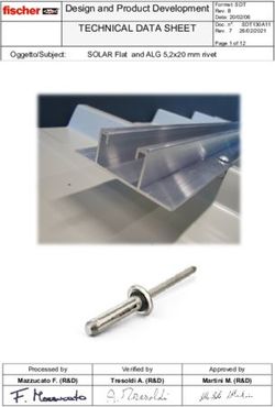 TECHNICAL DATA SHEET Design and Product Development