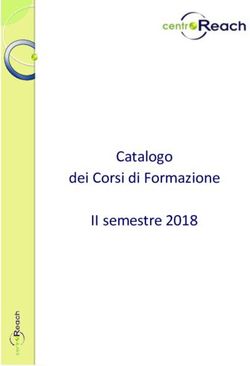 Catalogo dei Corsi di Formazione II semestre 2018 - Centro Reach