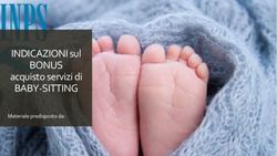 BONUS INDICAZIONI sul acquisto servizi di - BABY-SITTING Materiale predisposto da