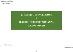 IL REDDITO DI INCLUSIONE E IL REDDITO DI CITTADINANZA A CONFRONTO - Senatori PD