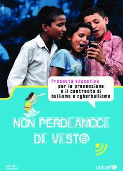 NON PERDIAMOCI DI VIST - Proposta educativa per la prevenzione e il contrasto di bullismo e cyberbullismo - Istituto Comprensivo G.Galilei