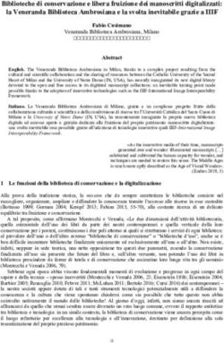 Biblioteche di conservazione e libera fruizione dei manoscritti digitalizzati: la Veneranda Biblioteca Ambrosiana e la svolta inevitabile grazie a ...