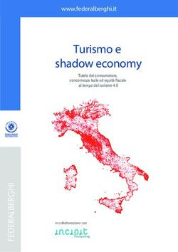 Turismo e shadow economy - www.federalberghi.it Tutela del consumatore, concorrenza leale ed equità fiscale