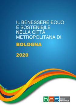 IL BENESSERE EQUO E SOSTENIBILE NELLA CITT&Agrave; METROPOLITANA DI - BOLOGNA 2020