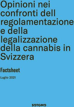 Opinioni nei confronti dell regolamentazione e della legalizzazione della cannabis in Svizzera - Factsheet