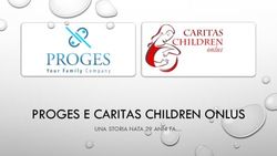 PROGES E CARITAS CHILDREN ONLUS - UNA STORIA NATA 29 ANNI FA