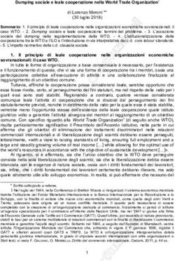 Dumping sociale e leale cooperazione nella World Trade Organization