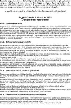Legge n.730 del 5 dicembre 1985 Disciplina dell'Agriturismo.
