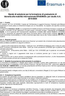 Bando di selezione per la formazione di graduatorie di Idoneità alla mobilità internazionale ERASMUS+ per studio A.A. 2019/2020