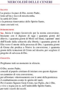 MERCOLEDÌ DELLE CENERI - Diocesi di Cremona