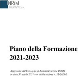 PIANO DELLA FORMAZIONE 2021-2023 - APPROVATO DAL CONSIGLIO DI AMMINISTRAZIONE INRIM IN DATA 30 APRILE 2021 CON DELIBERAZIONE N. 12/2021/2