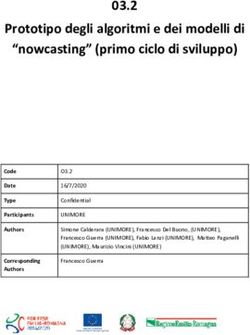 Prototipo degli algoritmi e dei modelli di "nowcasting" (primo ciclo di sviluppo)