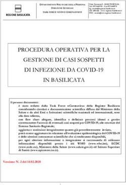 PROCEDURA OPERATIVA PER LA GESTIONE DI CASI SOSPETTI DI INFEZIONE DA COVID-19 IN BASILICATA