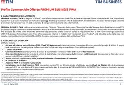 Profilo Commerciale Offerta PREMIUM BUSINESS FWA