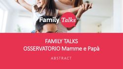 FAMILY TALKS OSSERVATORIO Mamme e Papà - We-Talks