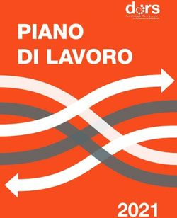 PIANO DI LAVORO 2021 - Dors