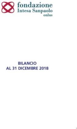 BILANCIO AL 31 DICEMBRE 2018 - Fondazione Intesa Sanpaolo ...