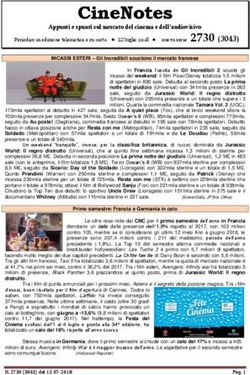 CineNotes Appunti e spunti sul mercato del cinema e dell'audiovisivo - Lombardia Spettacolo