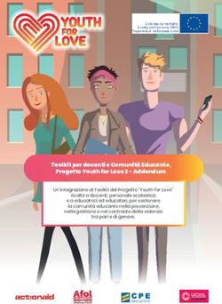 Toolkit per docenti e Comunit&agrave; Educante, Progetto Youth for Love 2 - Addendum