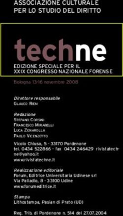 Techne ASSOCIAZIONE CULTURALE PER LO STUDIO DEL DIRITTO