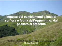Impatto dei cambiamenti climatici su flora e fauna dell'Appennino: dal passato al presente - "Cambiamenti climatici ed approvvigionamento ...