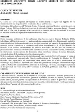 GESTIONE ASSOCIATA DEGLI ARCHIVI STORICI DEI COMUNI DELL'ISOLA D'ELBA CARTA DEI SERVIZI - Comune Rio