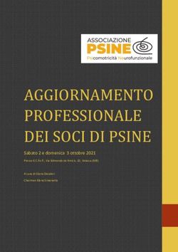 AGGIORNAMENTO PROFESSIONALE - AGGIORNAMENTO PROFESSIONALE DEI SOCI DI PSINE Sabato 2 e domenica 3 ottobre 2021