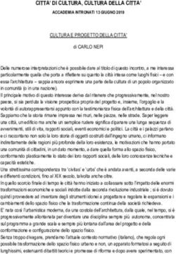 CITTA' DI CULTURA, CULTURA DELLA CITTA' - Ordine Architetti Siena