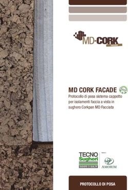 MD CORK FACADE Protocollo di posa sistema cappotto per isolamenti faccia a vista in sughero Corkpan MD Facciata - Tecnosugheri