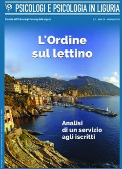 L'Ordine sul lettino PSICOLOGI E PSICOLOGIA IN LIGURIA - Analisi di un servizio agli iscritti