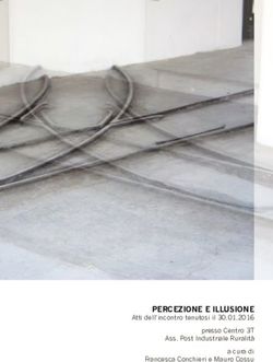 PERCEZIONE E ILLUSIONE - Post Industriale Ruralità
